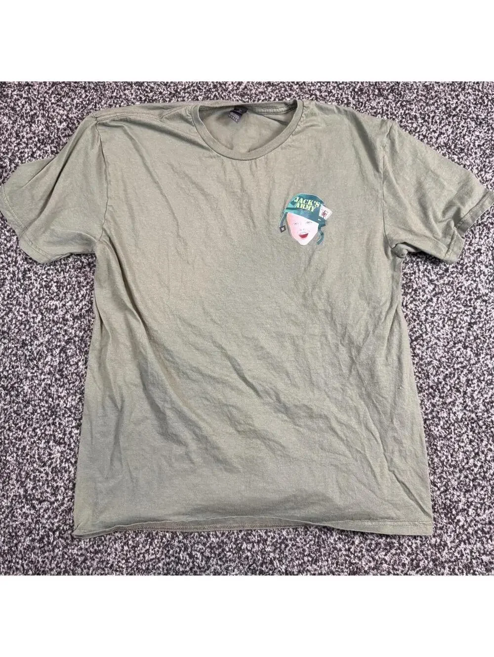 Gildan Jack's Army Graphic Tee L Helmet Playing Card Print